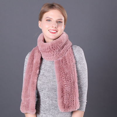 Women Rex Rabbit Fur Scarf