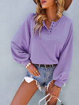 Solid Color Loose Top Leisure Holiday Top
