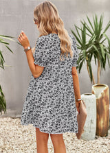 Chiffon Printed Silm Waist Dress