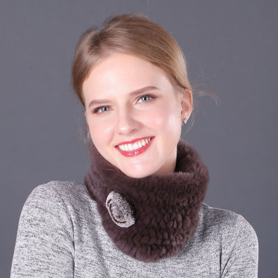 Winter Rex Hair Knitted Collar Scarf