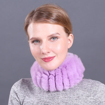 Rex Fur Scarf New Elastic Braided Fur Collar