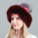 Thickened Rabbit Hair Blended Pearl Knitted Hat