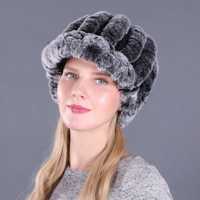 Rex Hat Dome Cap Short-brimmed Wool Knitted Hat