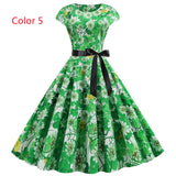 Round Neck Four-leaf Clover Dress