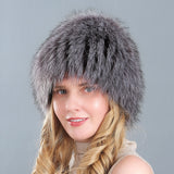 Women Fox-like Fur Straw Hat
