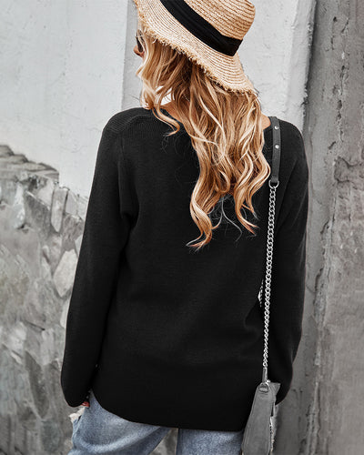 Long Sleeve V-neck Sexy Sweater