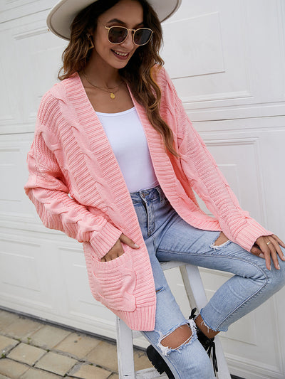 Loose Long Twist Cardigan Sweater
