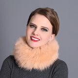 Women Fox Fur Scarf Female Winter
