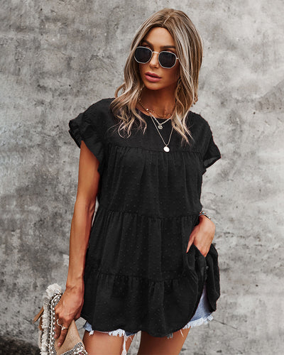 Round Neck Short Sleeve Loose T-shirt