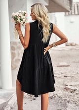 A-shaped Sleeveless Short Front and Back Dress