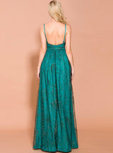 Sexy V-neck Elegant Glitter Sequins Party Dress