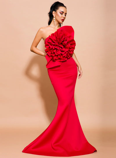Women Breastless Fishtail Skirt Evening Dress