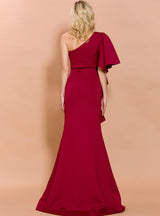 Women Long Dress With Irregular Flounces