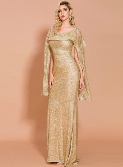 One-shoulder Ruffled Dress Trailing Party Evening Dress