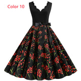 Sleeveless V-neck Burnt Print Dress