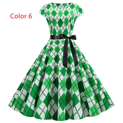 Round Neck Four-leaf Clover Dress