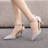 White Stiletto Pointed Sandals