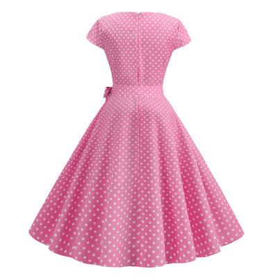 Summer Retro Cap Sleeve Dress