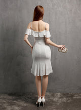 Sheath Sequins Straps Party Dress