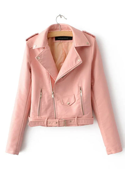 Soft Leather Jacket Zipper Motorcycle PU Leather Jacket