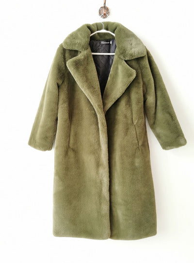 Women High Quality Faux Rabbit Fur Coat