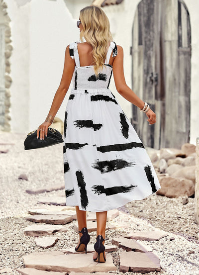 Summer Print Maix Sling Dress