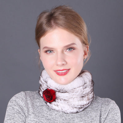 Winter Rex Hair Knitted Collar Scarf