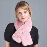 Women's Rex Fur Scarf Double-sided Thickening