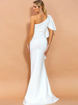 Women Long Dress With Irregular Flounces