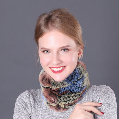 Winter Rex Hair Knitted Collar Scarf