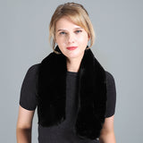 Women's Rex Fur Scarf Double-sided Thickening
