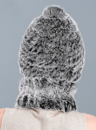 Rabbit Fur Hat Winter Rabbit Fur Scarf Set