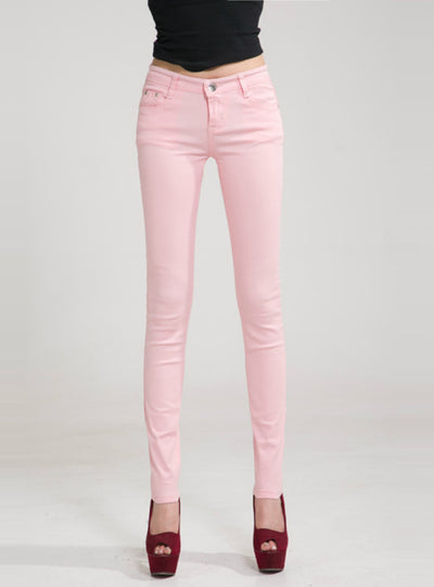 Pencil women Pants Girls Sweet Candy Color 