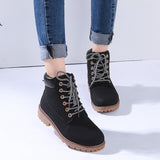 Women's flat-bottomed Large Size Martin Boots