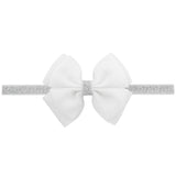 1 Pcs Baby Hair Bow Flower Headband Silver Ribbon Hair