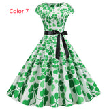 Round Neck Four-leaf Clover Dress