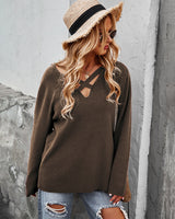 Long Sleeve V-neck Sexy Sweater