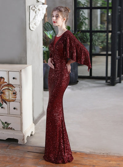 Sexy Sequins Fishtail Prom Dres