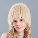 Women Fox-like Fur Straw Hat