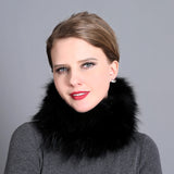 Women Fox Fur Scarf Female Winter