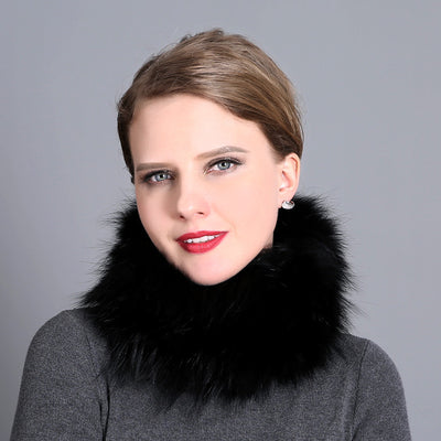 Women Fox Fur Scarf Female Winter