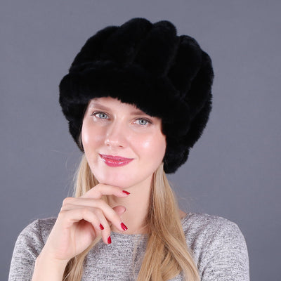 Rex Hat Dome Cap Short-brimmed Wool Knitted Hat