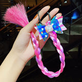 Colorful Braid Headband Kids Ponytail Holder Rubber