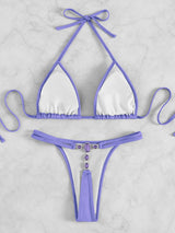 Crystal Diamond Thong Beach Bikini