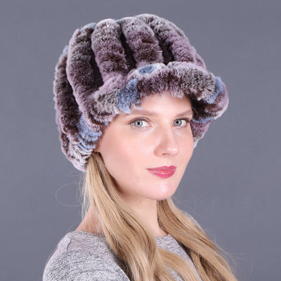 Rex Hat Dome Cap Short-brimmed Wool Knitted Hat