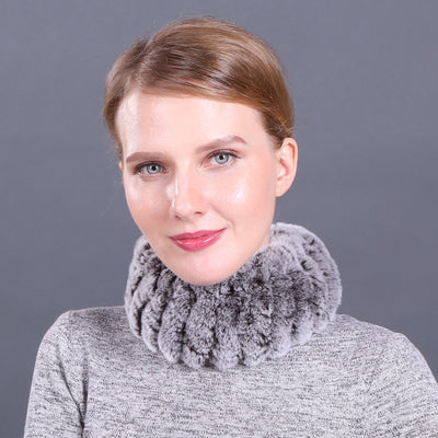 Rex Fur Scarf New Elastic Braided Fur Collar