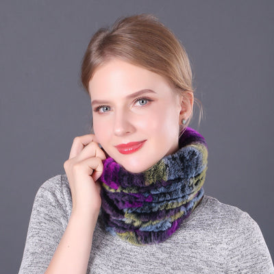 Winter Rex Hair Knitted Collar Scarf