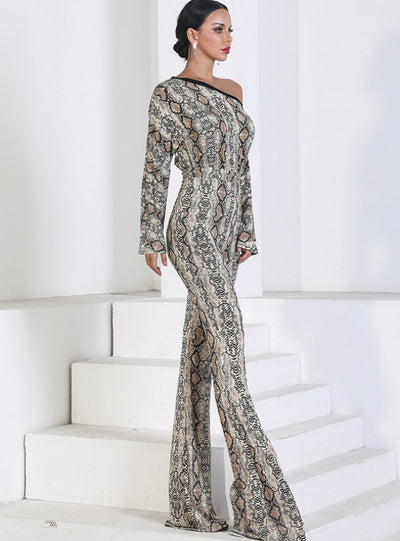 Snakeskin Shoulder Pants Loose Wide-leg Pants