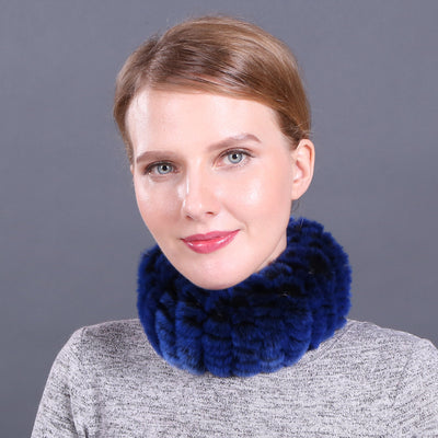 Rex Fur Scarf New Elastic Braided Fur Collar