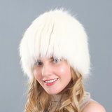 Women Fox-like Fur Straw Hat